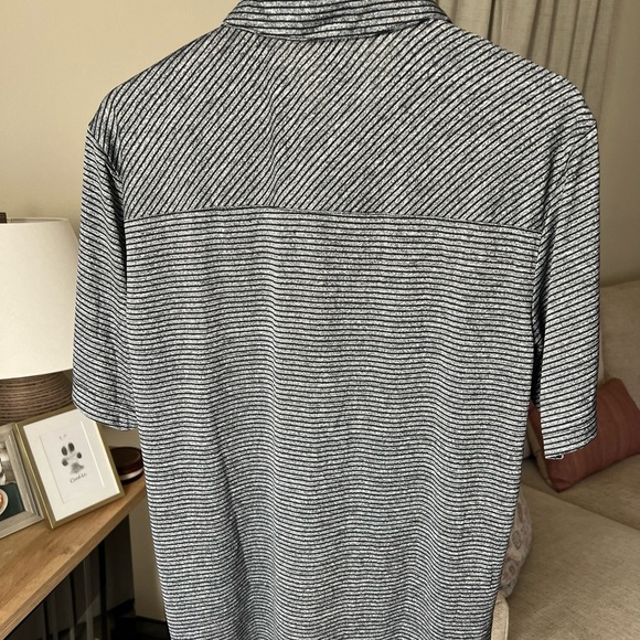 ADIDAS Men's XL Feeder Stripe Golf Polo Shirt Black Casual NWT $65 - Picture 5 of 10